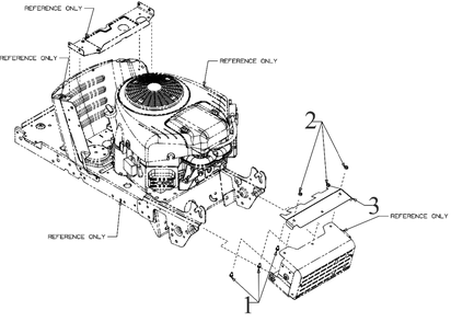 Heat Shield Diagram and Parts List for 679-46 (13AJ77KT345)(2020) Yard Machines Lawn Tractor